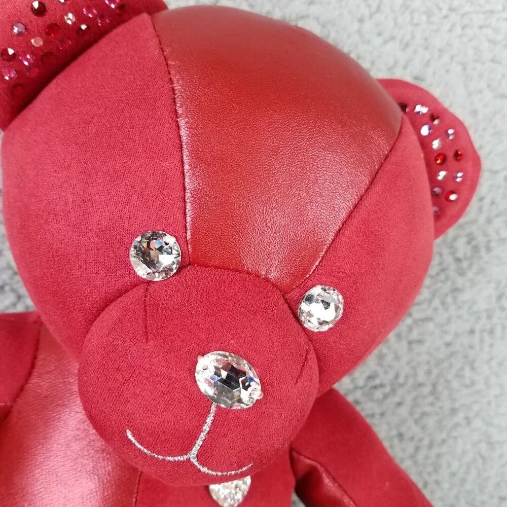 Build-A-Bear Swarovski Crystals Valentines Red Velvet Plush Bear Collectors 2021